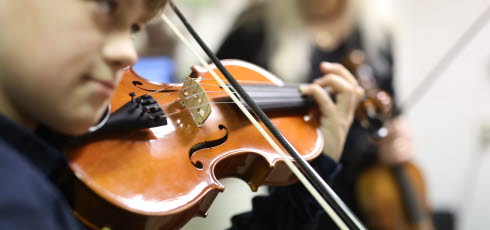 Musiklektion på kulturskolan.