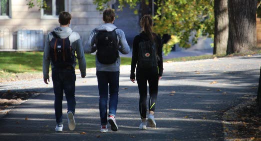Ungdomar på promenad.